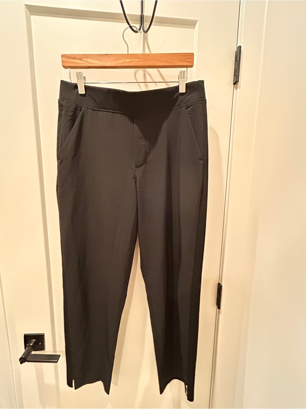 Athleta Black Pull-On Staight-Leg Pants